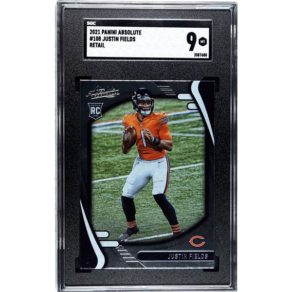 2021 Panini Absolute #108 Justin Fields RC (SGC 9) MINT