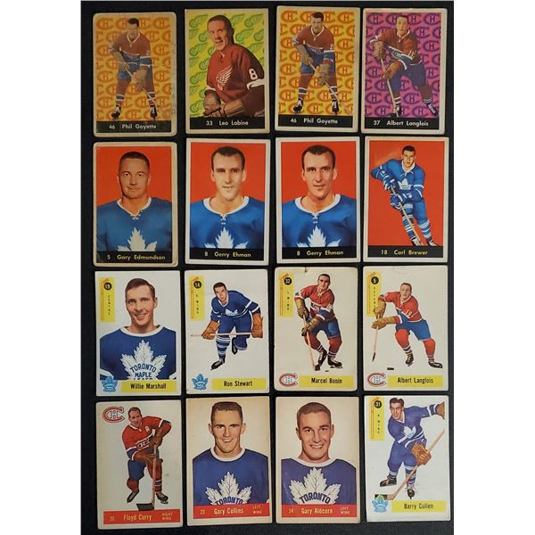 Lot of 17 x 50s/60s Parkhurst Hockey Cards (PR to VG+)