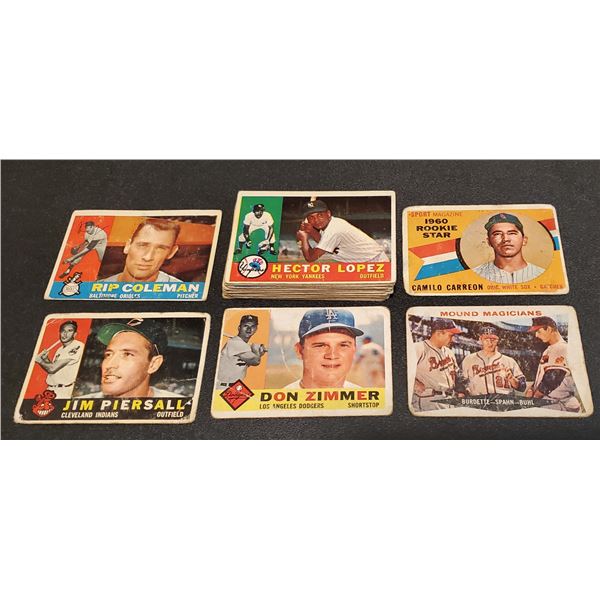 Lot of 30 x 1960 Topps Baseball Cards