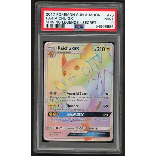 Pokemon: 2017 Raichu GX Full Art (PSA 9) MINT!