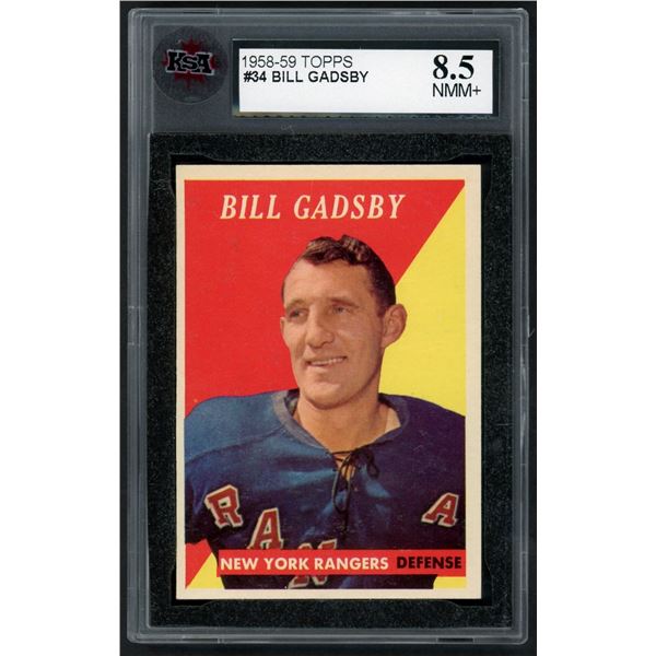 1958-59 Topps #34 Bill Gadbsy (KSA 8.5)