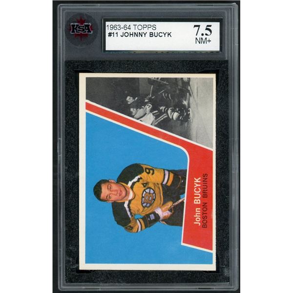 1963-64 Topps #11 Johnny Bucyk (KSA 7.5)