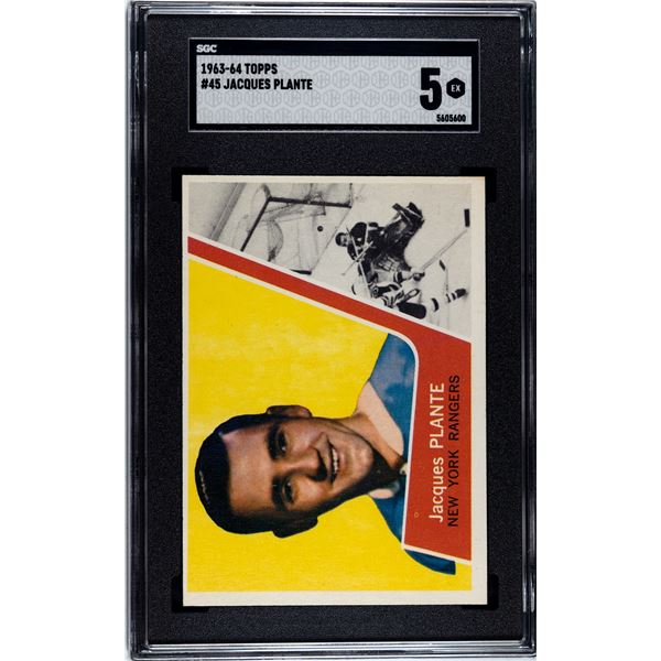 1963-64 Topps #45 Jacques Plante (SGC 5)