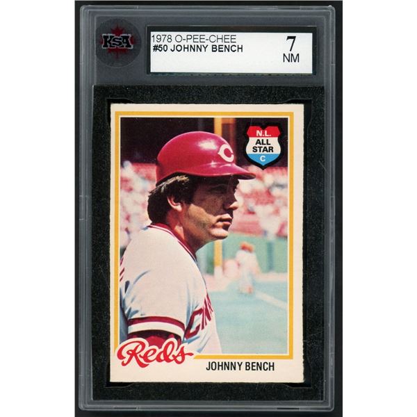 1978 O-Pee-Chee #50 Johnny Bench (KSA 7)