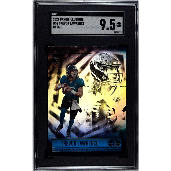 2021 Panini Illusions #59 Trevor Lawrence RC (SGC 9.5) MINT+