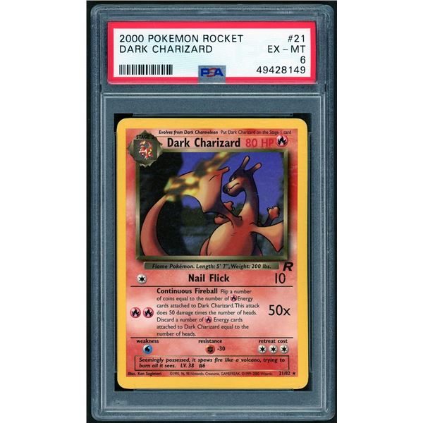 Pokemon: 2000 Pokemon Rocket Dark Charizard (PSA 6)