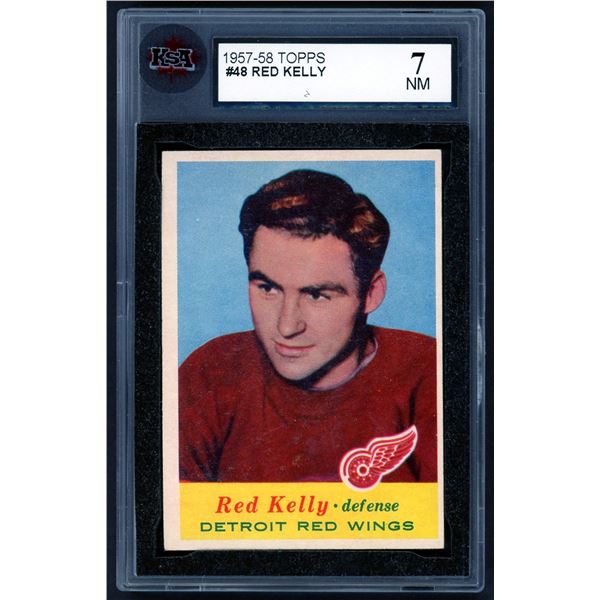 1957-58 Topps #48 Red Kelly (KSA 7)