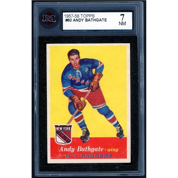 1957-58 Topps #60 Andy Bathgate (KSA 7)