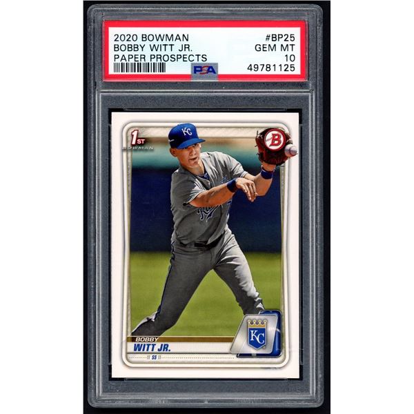 2020 Bowman Bobby Witt Jr RC (PSA 10) GEM MINT