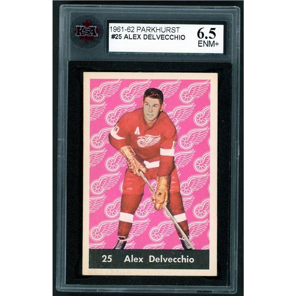 1961-62 Parkhurst #25 Alex Delvecchio (KSA 6.5)