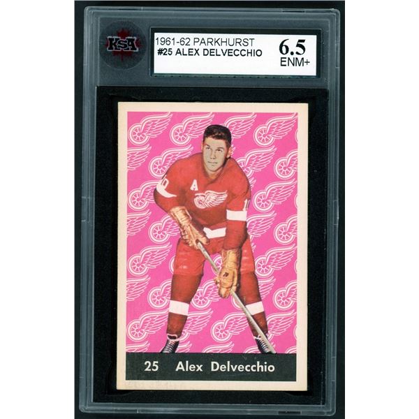 1961-62 Parkhurst #25 Alex Delvecchio (KSA 6.5)