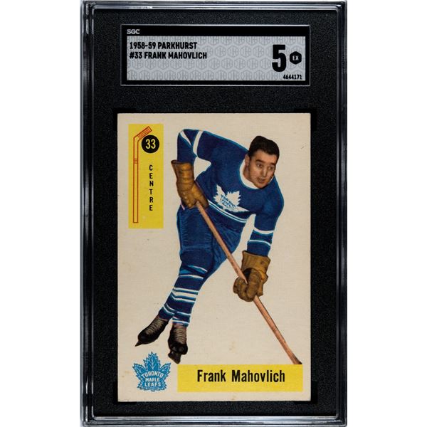 1958-59 Parkhurst #33 Frank Mahovlich (SGC 5)