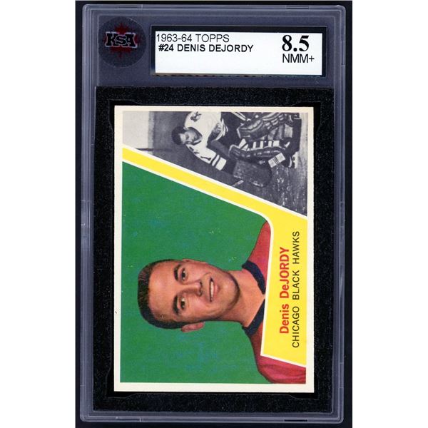 1963-64 Topps #24 Denis DeJordy (KSA 8.5)