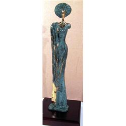 Giuliano Ottaviani, Woman with Hat, Bronze Sculpture