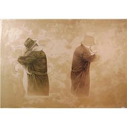 Bruno Bruni, Mann im Mond, Lithograph