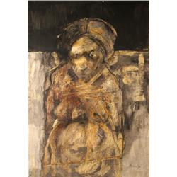 Armando L. Balboni, Domini, Watercolor with Wax