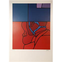 Valerio Adami, Orpheus and Euridice, Serigraph