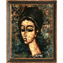 Enrico Campagnola, Head of Girl, Painting