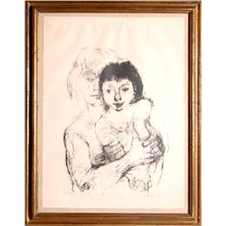 Alexander Dobkin, Two Figures, Lithograph