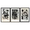Image 1 : Mimmo Paladino, Triptych of Abstract Etchings