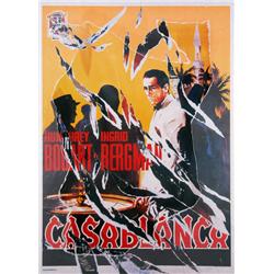 Mimmo Rotella, Casablanca, Collage Serigraph
