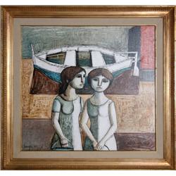 Lucio Ranucci, Two Girls, Painting