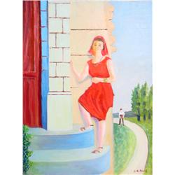 Joseph G. Perri, Italian Girl (Puchia) Italy, Painting