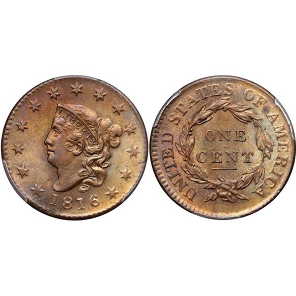 1816 N-5 R3 PCGS graded MS63 Brown