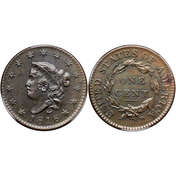 1816 N-6 R2 PCGS graded AU58