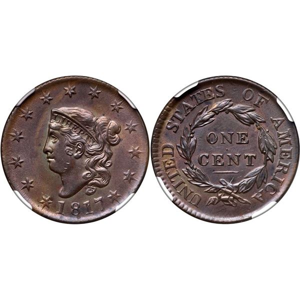 1817 N-10 R1 NGC graded MS63 Brown