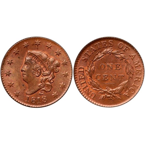 1818 N-1 R2 PCGS graded MS64 Brown