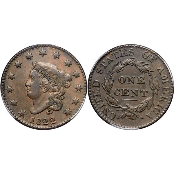 1822 N-4 R2 PCGS graded AU55