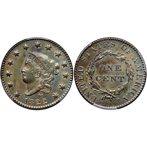 1822 N-11 R2 PCGS graded MS62 Brown