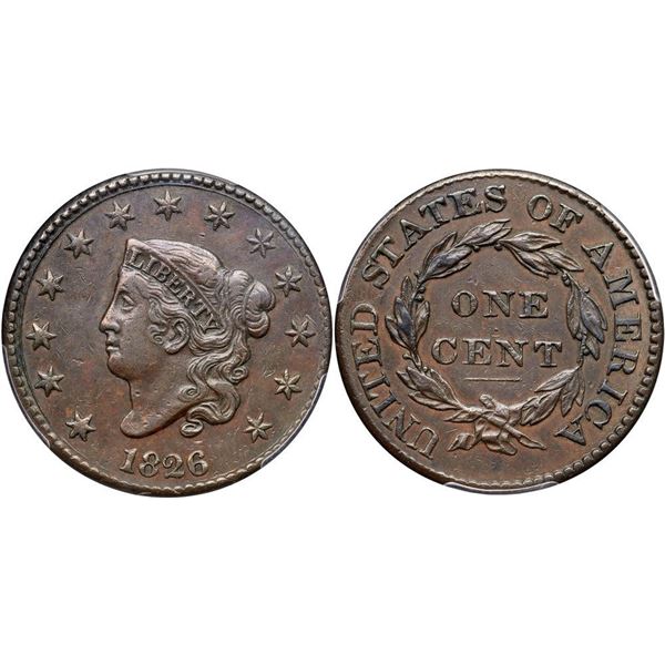 1826 N-3 R3 PCGS graded AU50