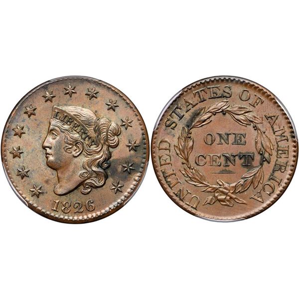 1826 N-9 R3 PCGS graded MS63 Brown