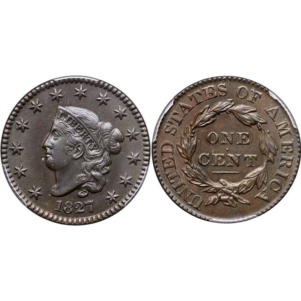 1827 N-1 R2 PCGS graded MS62 Brown