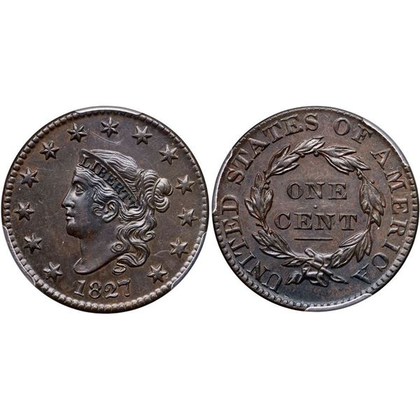 1827 N-7 R3 PCGS graded AU53