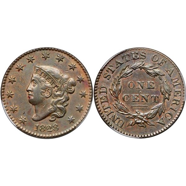 1828 N-8 R3 PCGS graded AU55