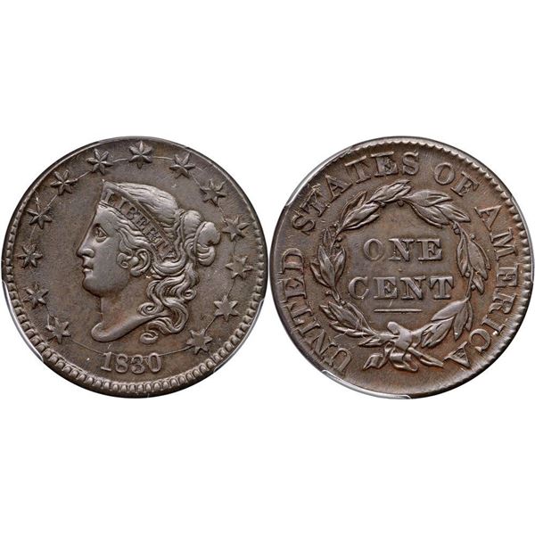 1830 N-2 R2 PCGS graded AU53