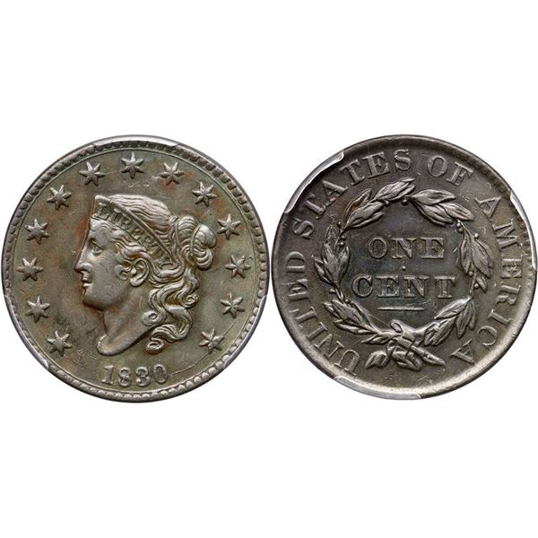 1830 N-3 R3 PCGS graded AU50