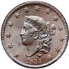 Image 2 : 1834 N-1 R1 Small 8 & Letters, Large Stars PCGS graded MS64 Brown, CAC Approved