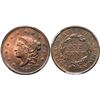 Image 1 : 1837 N-1 R3 Plain Hair Cord PCGS graded MS63 Red & Brown