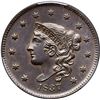Image 2 : 1837 N-8/7 R1 Plain Hair Cord PCGS graded MS63 Brown