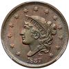 Image 2 : 1837 N-11 R1 Beaded Hair Cord PCGS graded MS65 Brown, CAC Approved