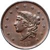 Image 2 : 1837 N-13 R2 Plain Hair Cord PCGS graded MS65 Brown, CAC Approved