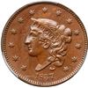 Image 2 : 1837 N-15 R3 Plain Hair Cord PCGS graded MS63 Brown