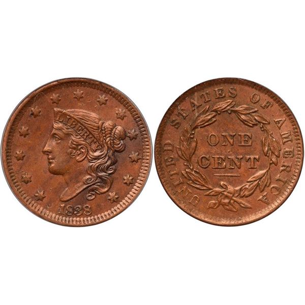 1838 N-1 R1 PCGS graded AU58