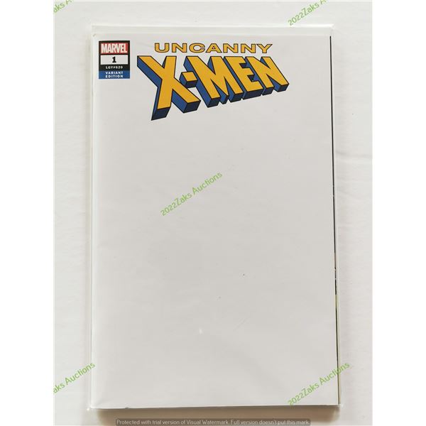 UNCANNY X-MEN NO 1 BLANK COVER VARIANT 2018 MARVEL