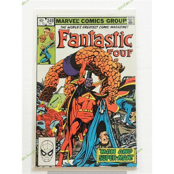 FANTASTIC FOUR NO 249 1982 MAN AND SUPERMAN MARVEL COMICS