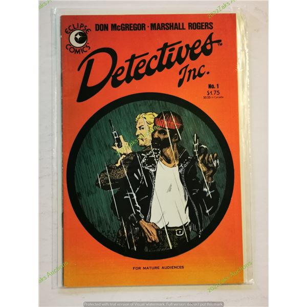 DETECTIVES INC. NO. 1 MCGREGOR AND ROGERS ECLIPSE COMICS